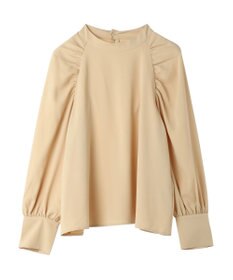 earth music&ecology ラグランギャザースリーブブラウス