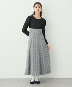 earth music&ecology リブカットソードッキングワンピース