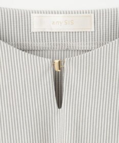ANY SIS S 【洗える】シルケットストライプドルマン カットソー