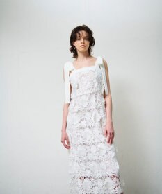 GRACE CONTINENTAL ケミカルフラワーレースワンピース