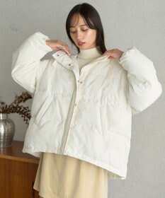 earth music&ecology フーディーパファーブルゾン