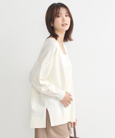 earth music&ecology レーヨンルーズＶネックカーディガン