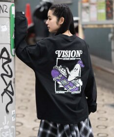 WEGO 【ユニセックス着用ITEM】別注VISIONゴーストスケーターグラフィックT（LS）