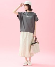 ANY L 【ウエストゴム】撥水ナイロンベイカースカート