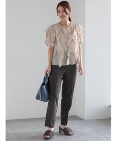 Te chichi メタル釦楊柳テーパードパンツ