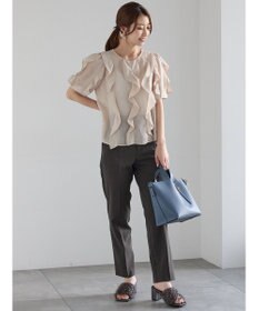 Te chichi メタル釦楊柳テーパードパンツ