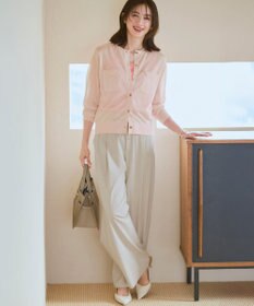 23区 【WEB&一部店舗限定カラーあり】シャイニーシアー フラップポケット カーディガン