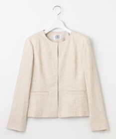 J.PRESS LADIES 【セットアップ対応】Light Tweed ノーカラー ジャケット