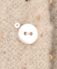 自由区 L 【アンサンブル対応・洗える】スパンコールニット カーディガン