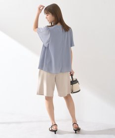 earth music&ecology マジョリカプリーツ半袖ブラウス