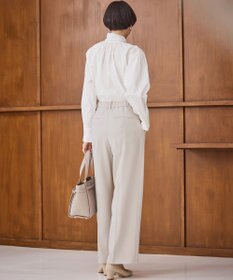 23区 L 【VERY3月号掲載/セットアップ対応】トリアセダブルジョーゼット フルレングス パンツ