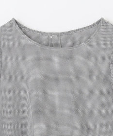 ANY 【WEB限定/洗濯機可】サッカーギャザーペプラムブラウス