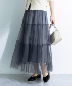 Green Parks チュールプリーツティアードスカート