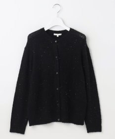 自由区 L 【アンサンブル対応・洗える】スパンコールニット カーディガン