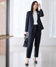 ANY L イージーケアライトストレッチノーカラージャケット