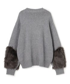 BEIGE， 【洗える】CHESTER / フェイクファーVネックカーディガン