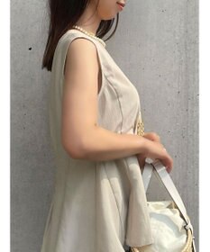 Green Parks AnriettMusee ノースリーブタックペプラムブラウス