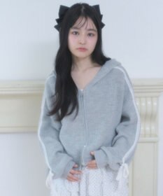 WEGO レースリボンニットパーカー