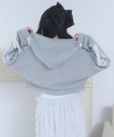 WEGO レースリボンニットパーカー