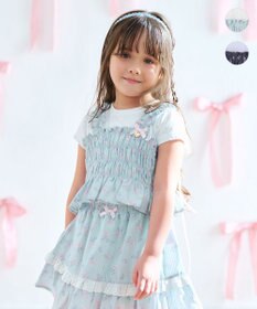 ANY KIDS フラワー×リボン ビスチェ付きTシャツ
