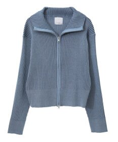 Green Parks 配色リブＺｉｐニットカーディガン