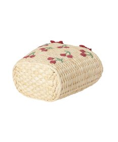 Maison de FLEUR チェリー刺繍メイズカゴバッグ