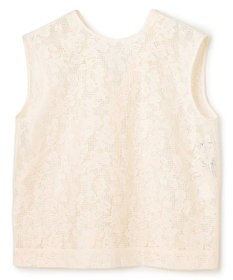 BEIGE， FLUORITE / 異素材コンビ レースブラウス