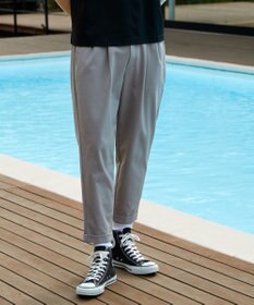 23区GOLF 【23Fondation/MEN】【ストレッチ】ツータックルーズ  テーパードパンツ