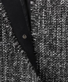 ICB L スパングルツイード ノーカラーコート