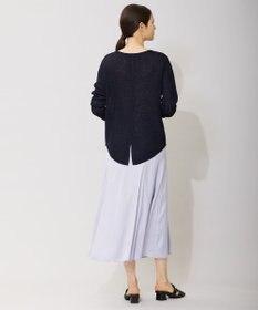 ICB 【WEB限定カラーあり・洗える】ペーパーブレンドシャインニット プルオーバー