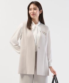 J.PRESS LADIES L 【セットアップ対応】セラテリーダブルクロス ジレ