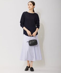 ICB 【WEB限定カラーあり・洗える】ペーパーブレンドシャインニット プルオーバー