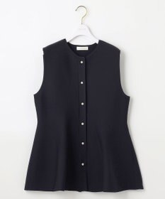 ANY SIS 【洗える】ペプラムニット ジレ