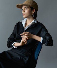 23区 【滝沢眞規子さん着用/洗える】メリノウールサテン 2WAYドルマンスリーブシャツ