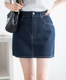 WEGO デニム台形ミニスカート