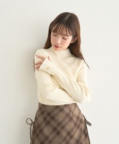 earth music&ecology ハートプレートリブニットプルオーバー