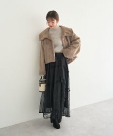 earth music&ecology ハートプレートリブニットプルオーバー