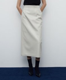 BEIGE， DUPHOT / フェイクレザースカート