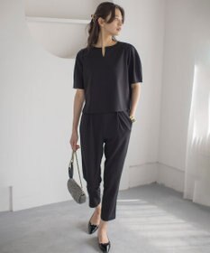 組曲 S 【WEB限定】ジョーゼットジャージーランタンスリーブ5分袖 ブラウス