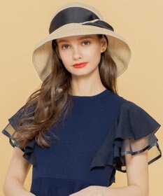 TOCCA 【UVカット90%・吸水速乾・抗菌防臭・洗える・サイズ調整可】SIDE RIBBON HAT 帽子