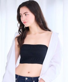 BRADELIS New York 【BRADELIS Me / ノンワイヤー】レーシィチューブトップブラ ストラップ取り外し可能 2way 補正ブラジャー