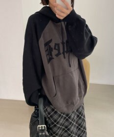 WEGO グラフィックニットパーカー