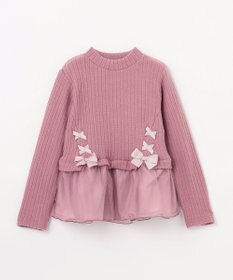 ANY KIDS 表起毛 レースアップ チュニック