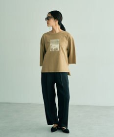 YECCA VECCA ヴィンテージ風箔プリントロゴTee