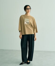 YECCA VECCA ヴィンテージ風箔プリントロゴTee