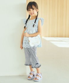 ANY KIDS 【洗濯機可能/接触冷感】ひんやり レース刺繍ブラウス