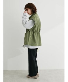 Green Parks ・ＥＬＥＮＣＡＲＥ　ＤＵＥスタンドカラーミリタリーベスト