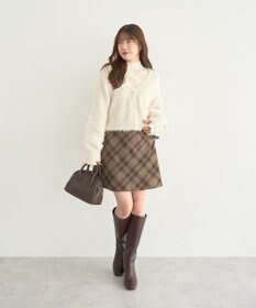 earth music&ecology ハートプレートリブニットプルオーバー