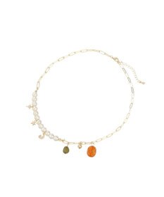 earth music&ecology パールＭＩＸチャームネックレス