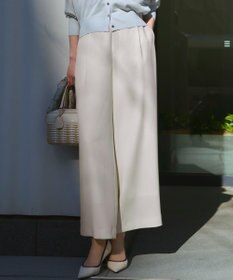 23区 【WEB&一部店舗限定】ストレッチジョーゼット ワイドパンツ ベージュ系